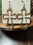 Metal Hollow Cross Earrings