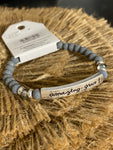 "Amazing Grace" Gray  Beaded Bracelet