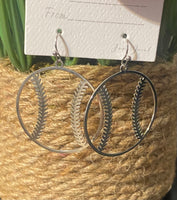 Baseball Outline Earrings