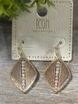 Gold Diamond Shaped Earrings