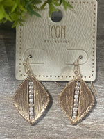 Gold Diamond Shaped Earrings