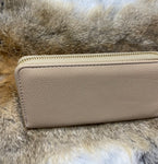 Tan Leather Long Wallet