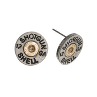 Shotgun Shell Stud Earrings