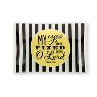 Trinket Tray With Verse; black and white striped