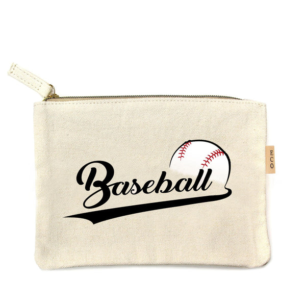 Baseball zippered pouch
