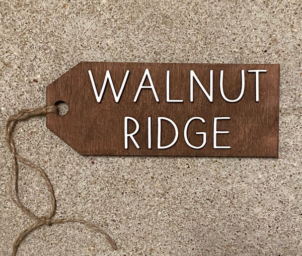 Wooden Hanger Featuring Walnut Ridge
