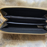 Tan Leather Long Wallet