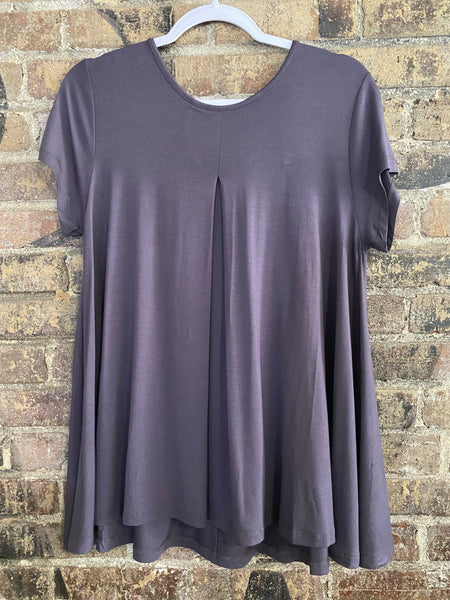 Flowy Tunic Top Featuring Pleat Detail