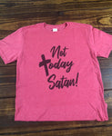 Heather Pink Not Today Satan T-Shirt